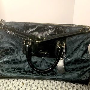 Coach Shoulder Bag, Convertible Satchel, Black C, Patent Leather Bag Like New!
